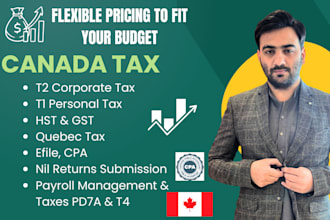 do canada tax return filing  t1, t2 tax preparation