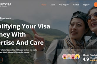 create  immigration and visa consulting wordpress website