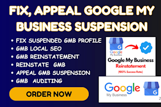 appeal, reinstate suspended google my business profile and fix gmb suspension
