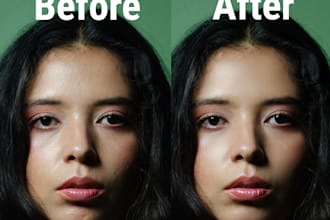 photoshop editing, face and body retouching, color change, background removal