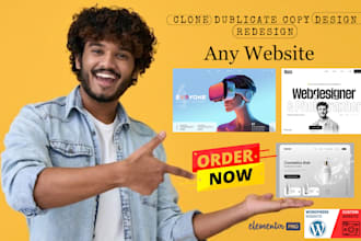 build wordpress websites, clone or duplicate wordpress designs or custom website