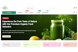 design organic food shopify store honey website grocery store beverages bee