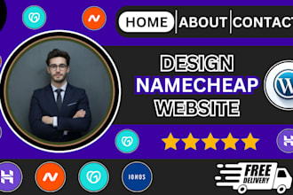 design bluehost, hostinger, godaddy, ionos, siteground, namecheap website