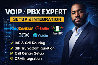 setup ringcentral twilio 3cx freepbx magnusbilling vicidial fusionpbx voip