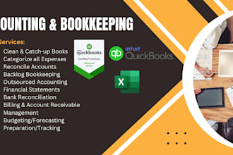 do bookkeeping, accounting, profit and loss, clean up and reconcile quickbooks