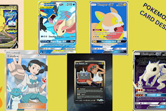 do custom pokemon card trailer fakemon art digimon trading tcg card box mockup