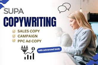 write SEO sales copy writing PPC ads sales funnel vsl scripts persuasive ad copy