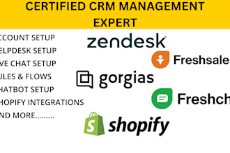 setup zendesk gorgias freshdesk hubspot CRM ai agent chatbot  expert