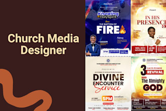 design modern church flyer and sermon graphics