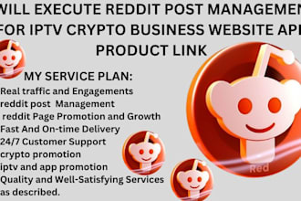 make reddit post for iptv crypto business website app product link management