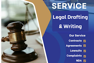 draft legal contracts, agreements, nda, ipa, lawsuits,complaints, motions