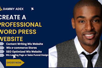 design custom wix website for content writing, ecommerce, SEO optimzed