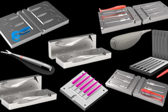 design and help produce custom molds and fishing lures for cnc or 3d printing