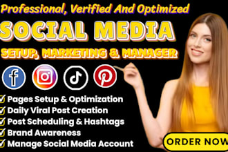 social media page setup, fb ig ads, social media marketing, social media manager
