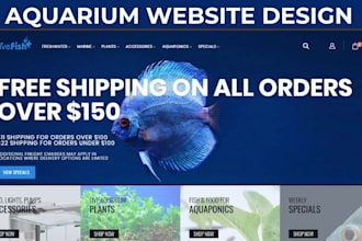 design aquarium ecommerce website fish bait website aquarium seafood store