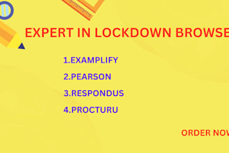 set up respondus lockdown browser, pearson vue, proctoru and examplify