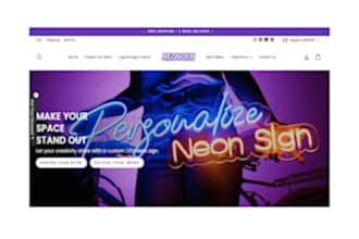neon shopify store neon website neon led light neon shopify dropshipping  store