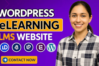 design build wordpress lms elearning website with learndash buddyboss learnpress