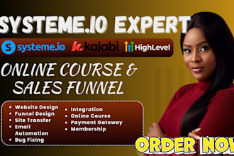 setup systeme io online course systeme io sales funnel systeme io landing page