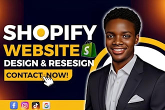 build shopify store, shopify redesign dropshipping store or shopify store design