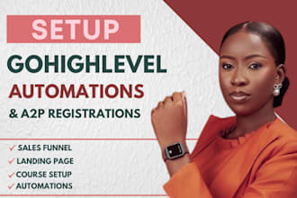 gohighlevel a2p 10dlc registration twilio landing page design website automation