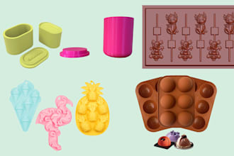 custom 3d mold design for cake candy chocolate silicone resin soap sweets tray