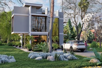 update existing house, villa apartment exterior ,interior, open floor plan,study