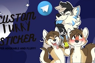 draw furry stickers for telegram and discord