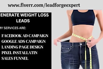 generate relevant weightloss fitness lead supplement lead cbd lead landing page