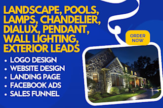 generate landscape, pool, lamps, chandelier dialux, pendant, wall lighting leads