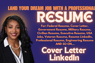 write professional federal executive government usajobs civilian veteran resume