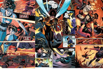 draw superhero comic book dc marvel cartoon character illustration do comic page