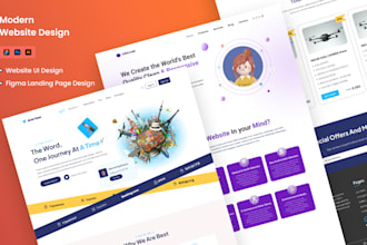 design a professional and modern website UI design in figma