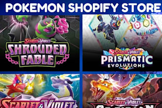 design pokemon website trading card store pokemon shopify store pokemon store