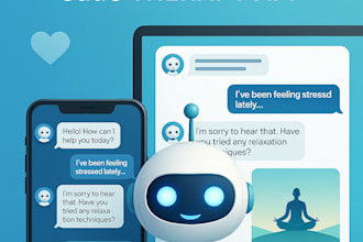 build ai saas chatbot web app, ai powered health, wellness and meditation app