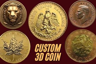 sculpt 3d coin model 3d bas relief cnc design 3d spinning logo medallion