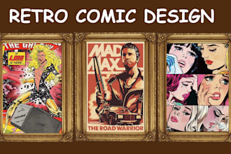 design vintage retro cartoon character vintage retro comic design  illustration