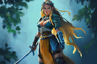 draw fan, games or original characters art in unique style