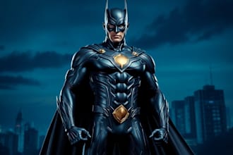 create concept art superhero character design for comics