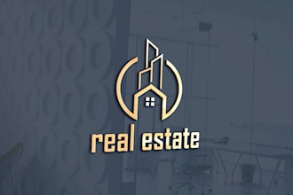 do a realestate construction property building handyman cleaning logo design