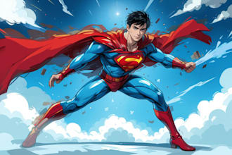 draw you as a superhero marvel or dc character
