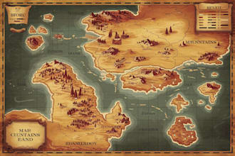 draw a custom map for fantasy, scifi, book or boardgame