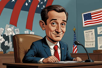 do satire, editorial or political cartoons for you