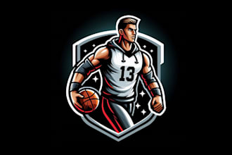 design unique athlete mascot logo with creative concepts