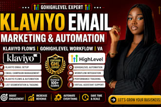 setup klaviyo email marketing klaviyo flows gohighlevel automation workflow va
