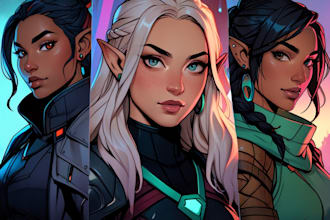make beautiful sci fi, fantasy, dnd character portraits