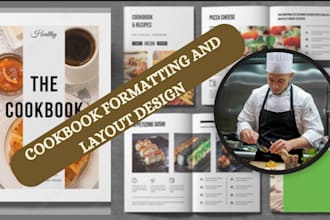 do formatting, editing and layout design of your recipes book and cookbook