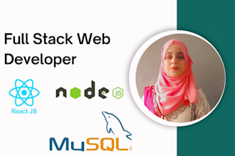 develop your website using react js, node js and my sql
