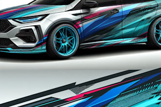 make creative and professional graphic vehicle wrap design