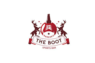 design wonderful sports bar serves logo